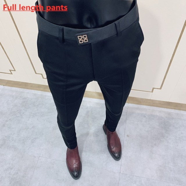 Spring New Men's Suit Pants Fashion Business Casual Slim Dress Pants Men's Street Wear Social Formal Pantalon Clothing