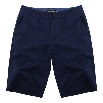 Casual Summer Shorts Men Cotton Knee Length chinos shorts Vintage Casual Men Shorts Fashion masculina Big Large Size 44