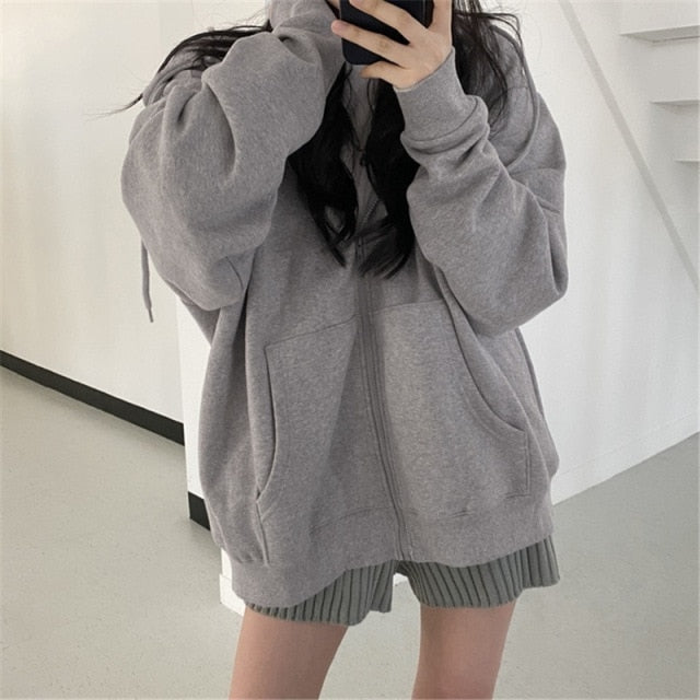 Y2k Women Hoodies Jacket Coat Harajuku Angel Dark Print Streetwear Hoodies Autumn Zipper Hooded E-girl Punk Sweatshirt Outwear