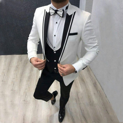 Latest Coat Pant Designs White Men Suits for Wedding Suit Men Groom Blazer Tuxedo Slim Fit Costume Pour Hommes Terno Masculino