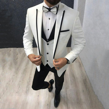 Latest Coat Pant Designs White Men Suits for Wedding Suit Men Groom Blazer Tuxedo Slim Fit Costume Pour Hommes Terno Masculino