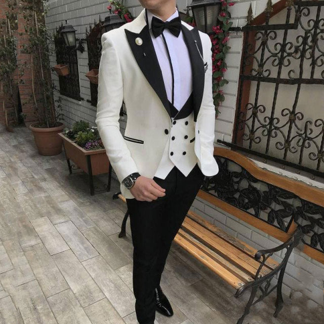 Latest Coat Pant Designs White Men Suits for Wedding Suit Men Groom Blazer Tuxedo Slim Fit Costume Pour Hommes Terno Masculino