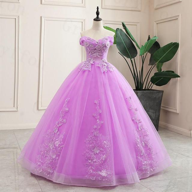 Quinceanera Dresses New Gold Party Dress Off The Shoulder Ball Gown Sweet Floral Print Prom Formal Vestido De Quincenera