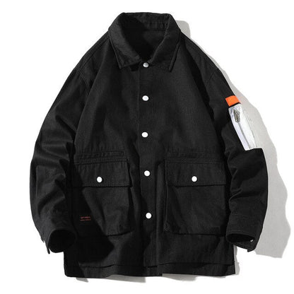 Men's Long Sleeve Cotton Shirts Loose Streetwear Autumn Korean Style Casual Fashion Harajuku Male Oversize Clothing High Quality