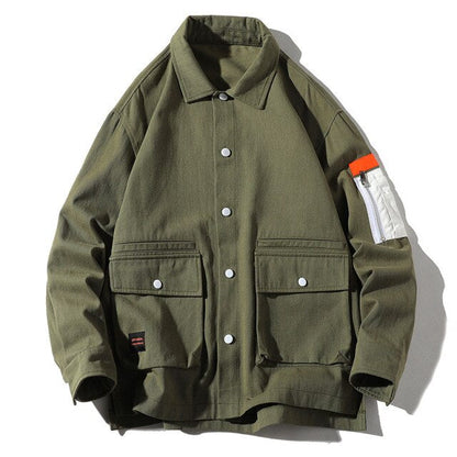 Men's Long Sleeve Cotton Shirts Loose Streetwear Autumn Korean Style Casual Fashion Harajuku Male Oversize Clothing High Quality