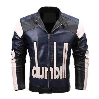 Men's Faux Fur Trench Coat Winter Motorcycle PU Leather Bomber Jacket Men Stand Collar Windbreaker Jackets Slim Warm Outerwear