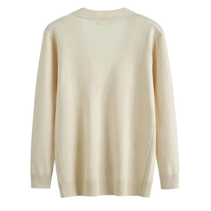 New autumn/winter  knit jacket men's V-neck navy  pullover oversized jacket