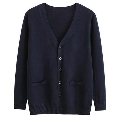 New autumn/winter  knit jacket men's V-neck navy  pullover oversized jacket