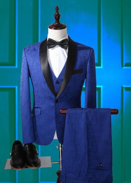 High Quality Mens Suits Groom Tuxedos Groomsmen Wedding Party Dinner Best Man Suits Blazer (Jacket+Pants+Vest+Tie) NO:997