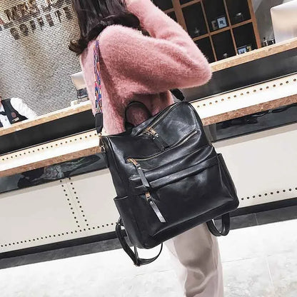 Big Girls PU Backpack Purse Waterproof bookbag Crossbody Shoulder Leather Large Bag multifunction handbag School backpacks M899